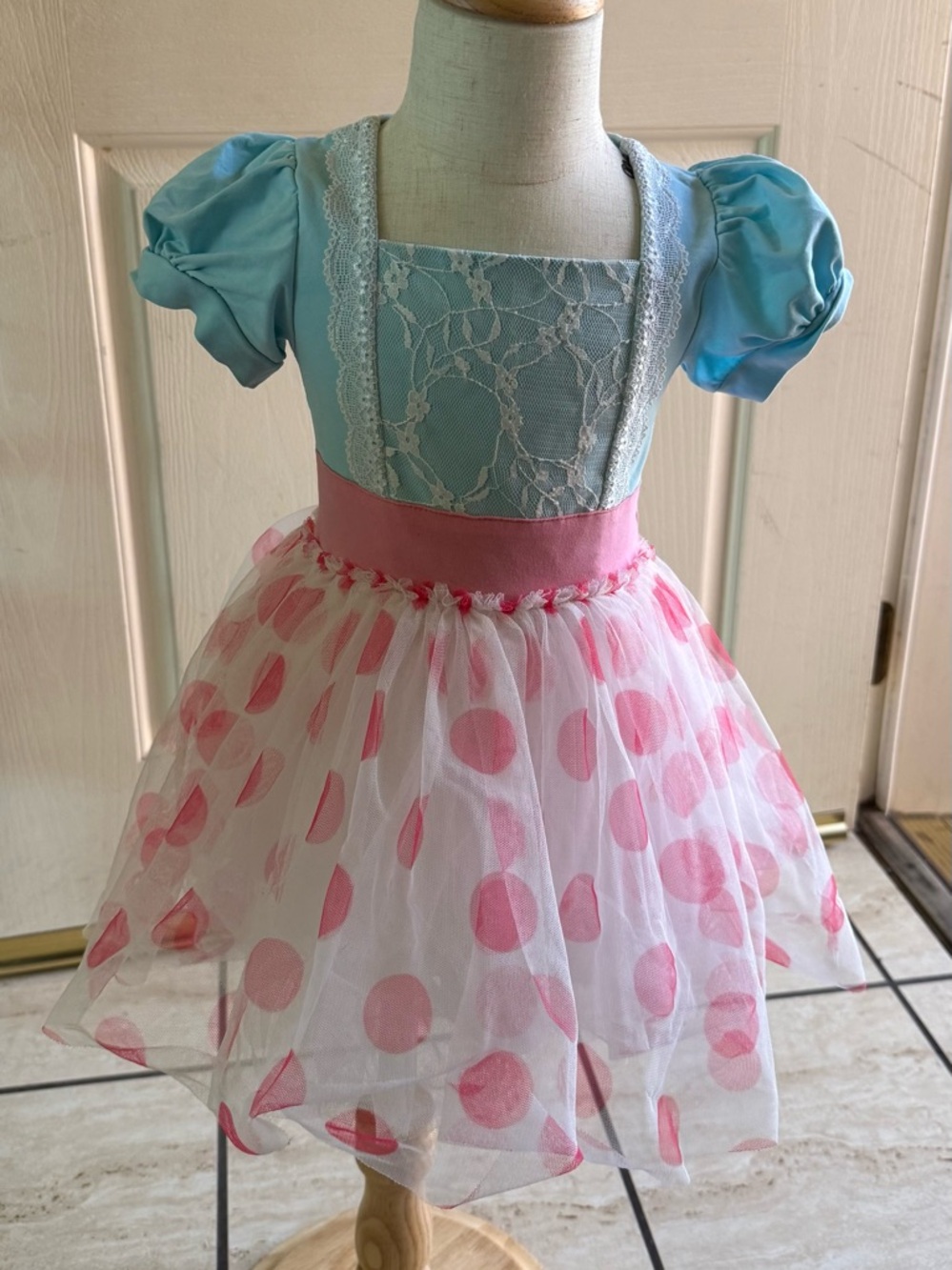Peep Dress Girls' Polka Dot Tulle Costume Dress